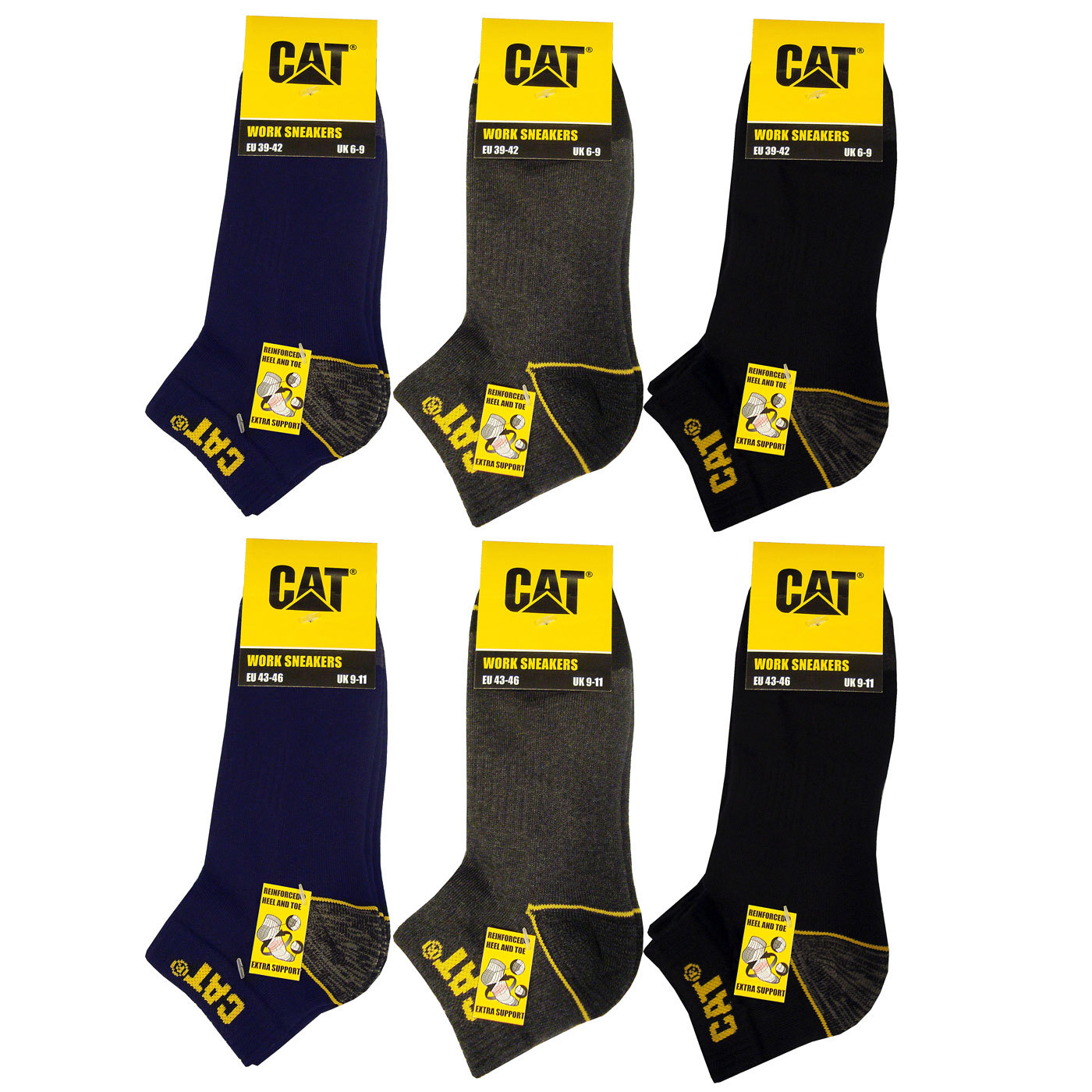 CAT® WORK SNEAKER SOCKEN ArbeitsSneaker Arbeitssocken Strümpfe 3950