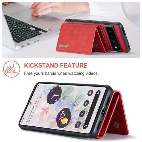 DG.MING 2in1 Wallet Phone Case For Google Pixel 9 9Pro XL Leather Holder Cover - Zdjęcie 9 z 32