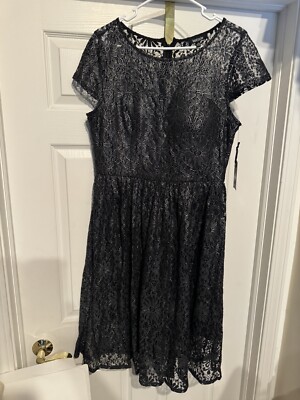 Kensie Charcoal Gray Silver Lace Dress Cap Sleeves Lined Women's Size 14 NWT | eBay Kensie Charcoal Gray Silver Lace Dress Cap Sleeves Lined Women's Size 14 NWT | eBay