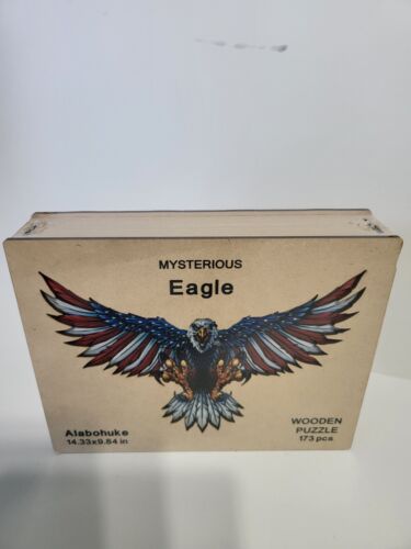 Wood Jigsaw Puzzle Mysterious (bald) Eagle Wooden Puzzles 14.33" X 9.84" 173 pc. - Picture 1 of 6