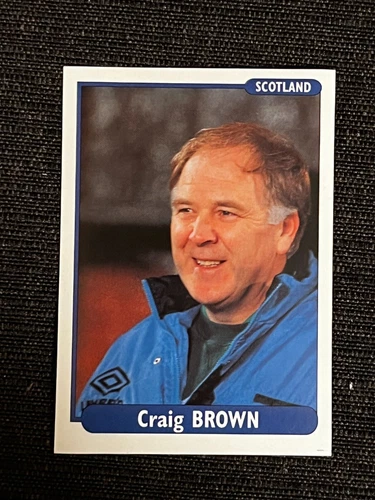RARE STICKER EURO FOOT 96 NO PANINI DS CRAIG BROWN SCOTLAND # 84 MINT