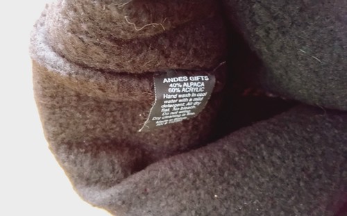 NUEVO CON ETIQUETAS BOLIVIANO HECHO A MANO PUNTO SUAVE CHULLO GORRO SOMBRERO OREJERAS MEZCLA DE ALPACA forrado - Imagen 3 de 6