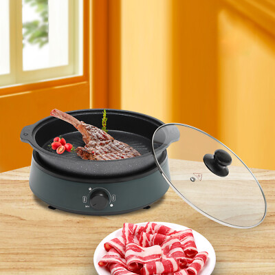 1350w Electric Hot Pot Portable Electric Skillet Multi Function Electric Cooker