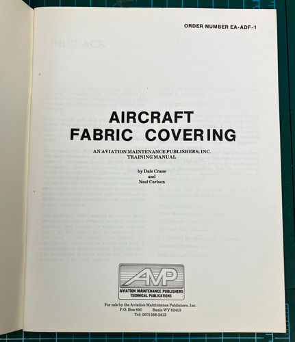 Aviation Technician Training Course Aircraft Fabric Covering Manual 1978 English - Foto 3 di 8