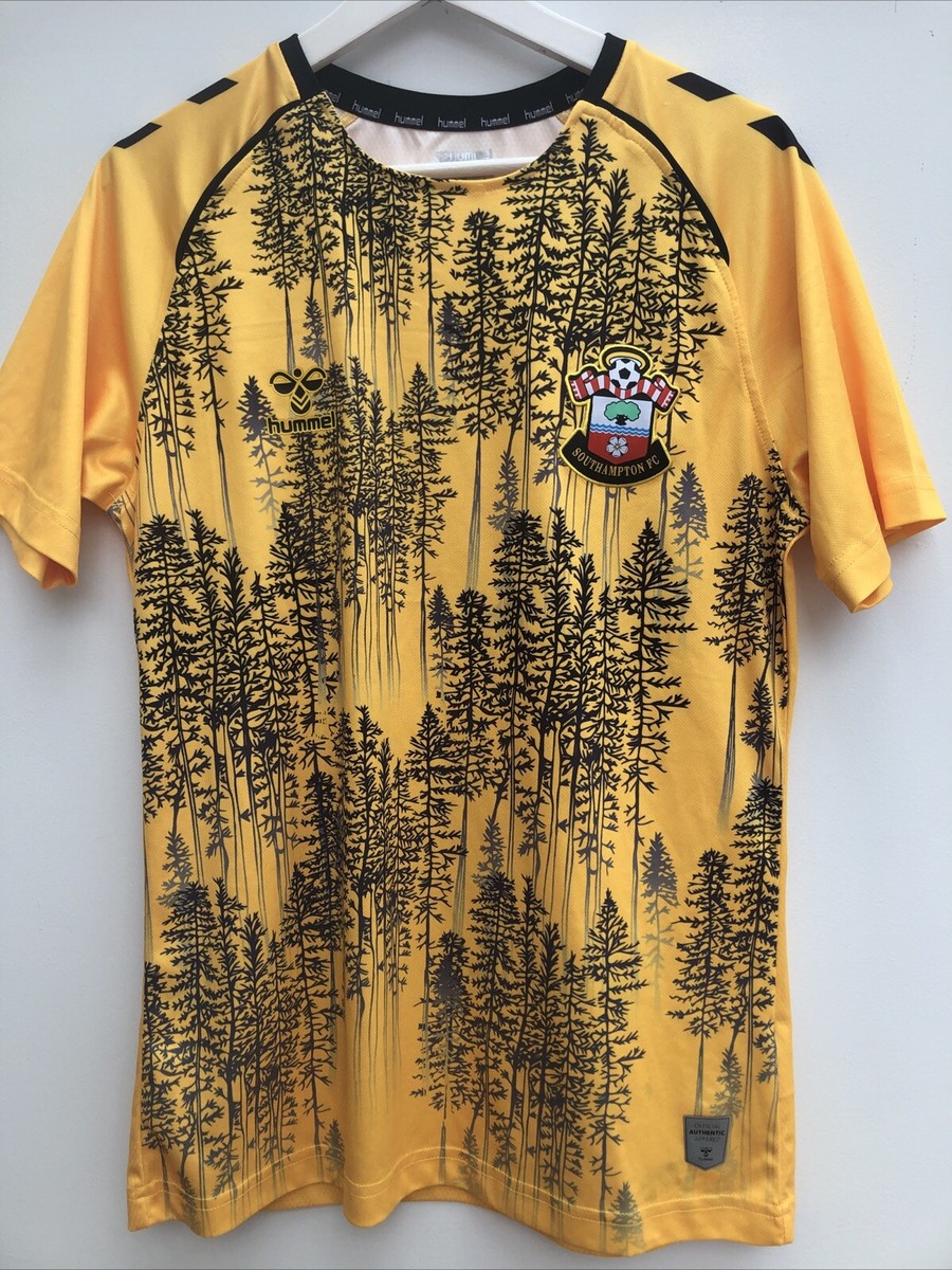 SOUTHAMPTON Football Training Shirt Hummel Yellow Short Sleeve