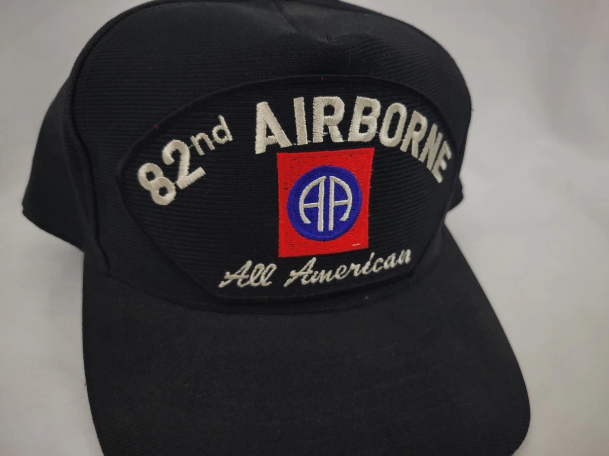 Eagle Crest 82nd Airborne Hat / U.S. Army Black Baseball Cap One Size Made  USA