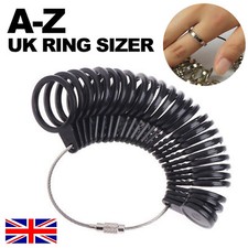 RING SIZER FINGER MEASURE GAUGE BRITISH UK A-Z SIZES FOR MEN & WOMEN REUSABLE