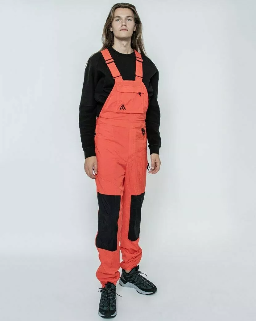 Nike NikeLab ACG Overalls Orange Mens CD7630-634 Size Medium