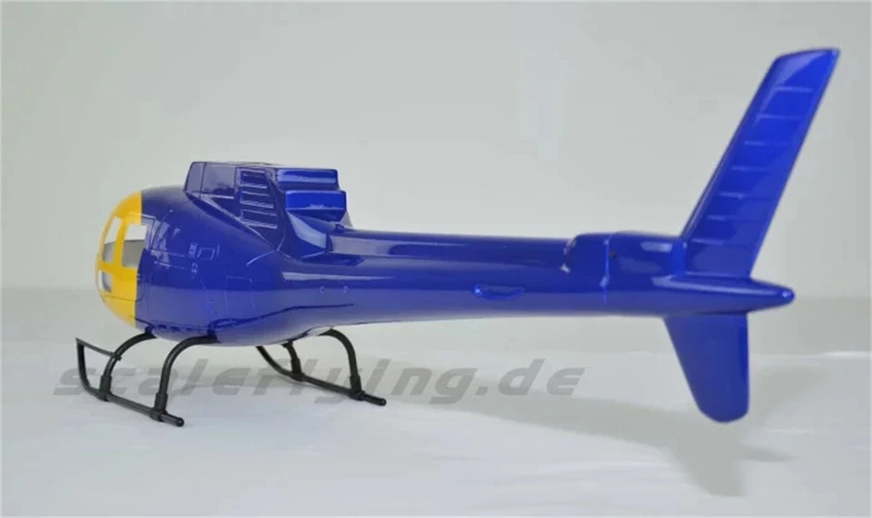 450 Size AS-350 Blue Yellow RC Helicopter Fuselage Ecureuil Pre-Painted Fuselage - Image 3 of 4