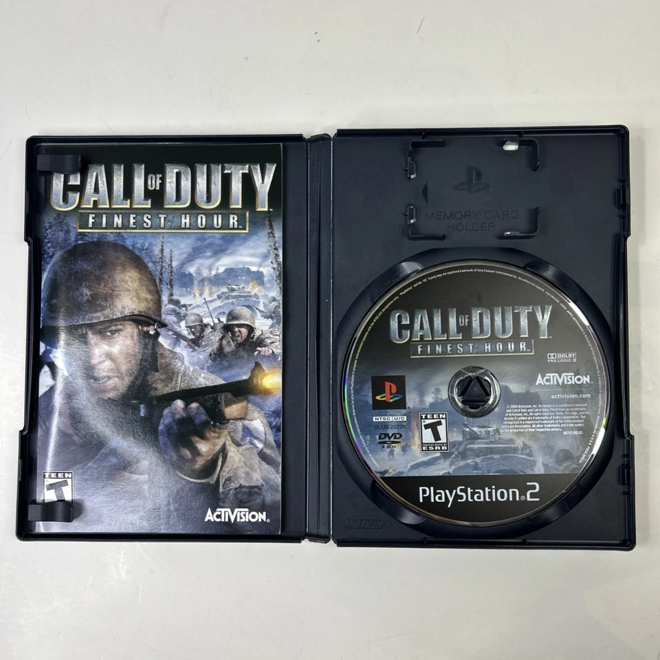 Call of Duty Finest Hour PS2 Sony PlayStation 2 Black Label - Complete CIB - Image 2 of 4