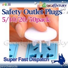 SAFETY OUTLET PLUGS 5/10/20/50 PACK SOCKET COVER PROTECTORS BABY CHILD SAFE