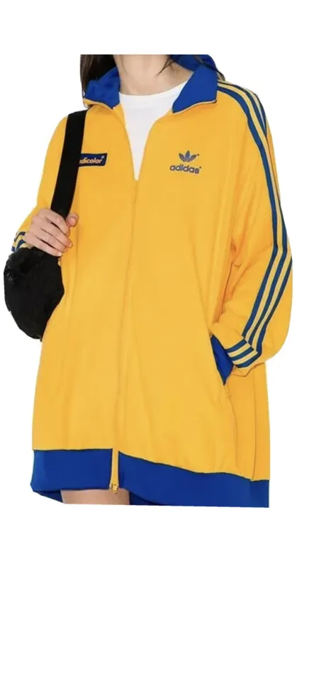 Fruta vegetales reservorio lanzadera Adidas Originals Adicolor womens 70s oversized tracktop jacket dress Size S  | eBay