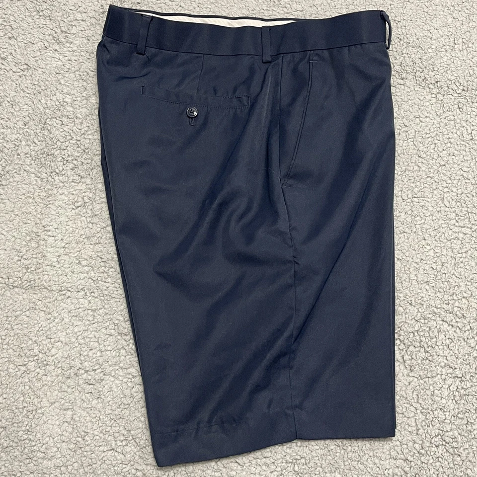 Pantalones Cortos de Golf Louis Raphael Para Hombre Talla 38 Frente Plano Azul Marino Poliéster Fácil Cuidado Foto 4 de 4