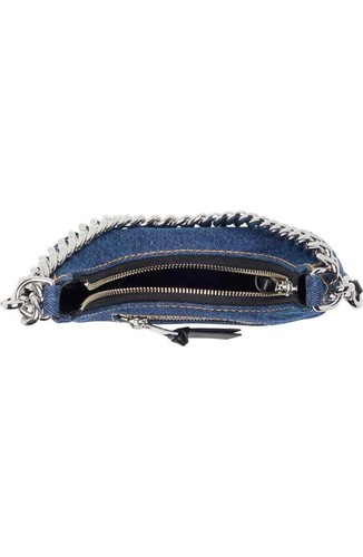 Bolso Bandolera Marc Jacobs Mini Media Luna Denim Cadena ~NUEVO CON ETIQUETAS~ - Imagen 3 de 6