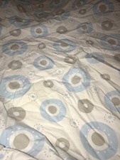 Living Textiles Baby Blue Grey Cotton Crib Sheet Baby Toddler Preowned Gently