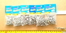 72 pcs of Nickel Barrel Swivels w/Safety Snap Shisize #1/0--14 from $9.99 F/S