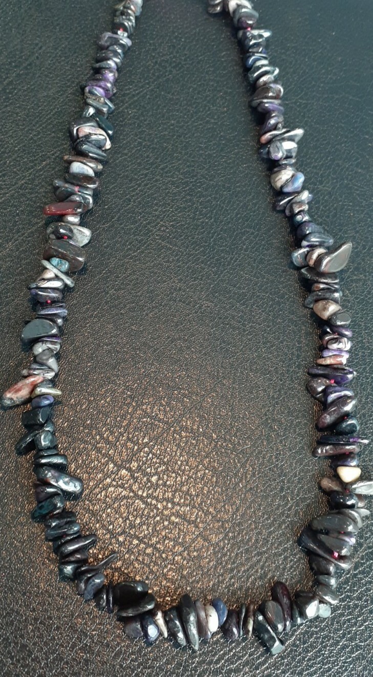 Sugilite Chip Bead Strand - image 1