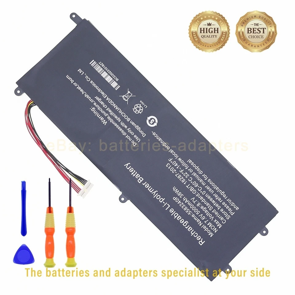 原装全新 NK15U57 电池 适用于 Rtdpart X15i5-8TU512 7.6V 5000mAh 38WH — 第 2/4 张图片