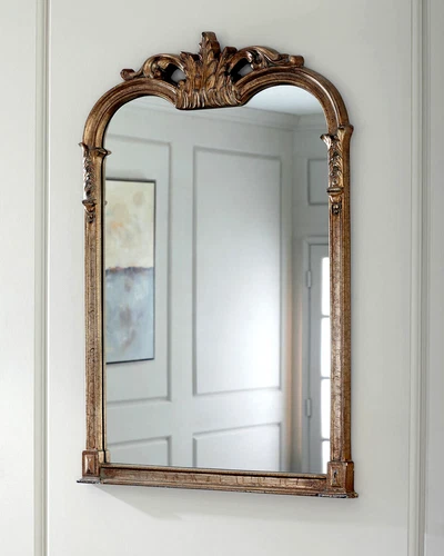 French Ornate Jacqueline Arched Wall Mirror Mantle Vanity Bath Uttermost 14018 - Picture 2 of 9