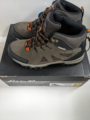 EDDIE BAUER MENS 8.5 WATERPROOF GENUINE LEATHER UPPER HARRISON ANKLE BOOTS