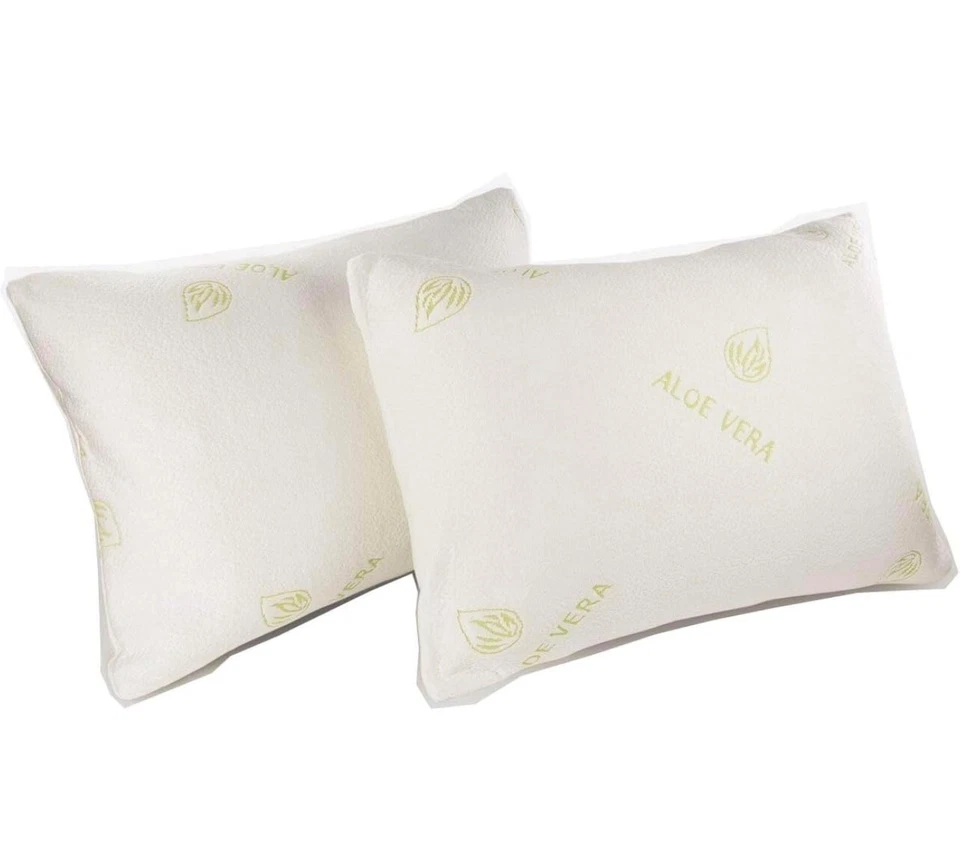 JH BEDDING Aloe vera Luxury Hollow fibre Filling Pillow, Neck Back {1,2,4}
