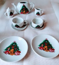 Vtg. Porcelain Doll Teaset 10 Piece.  W. NJ 2