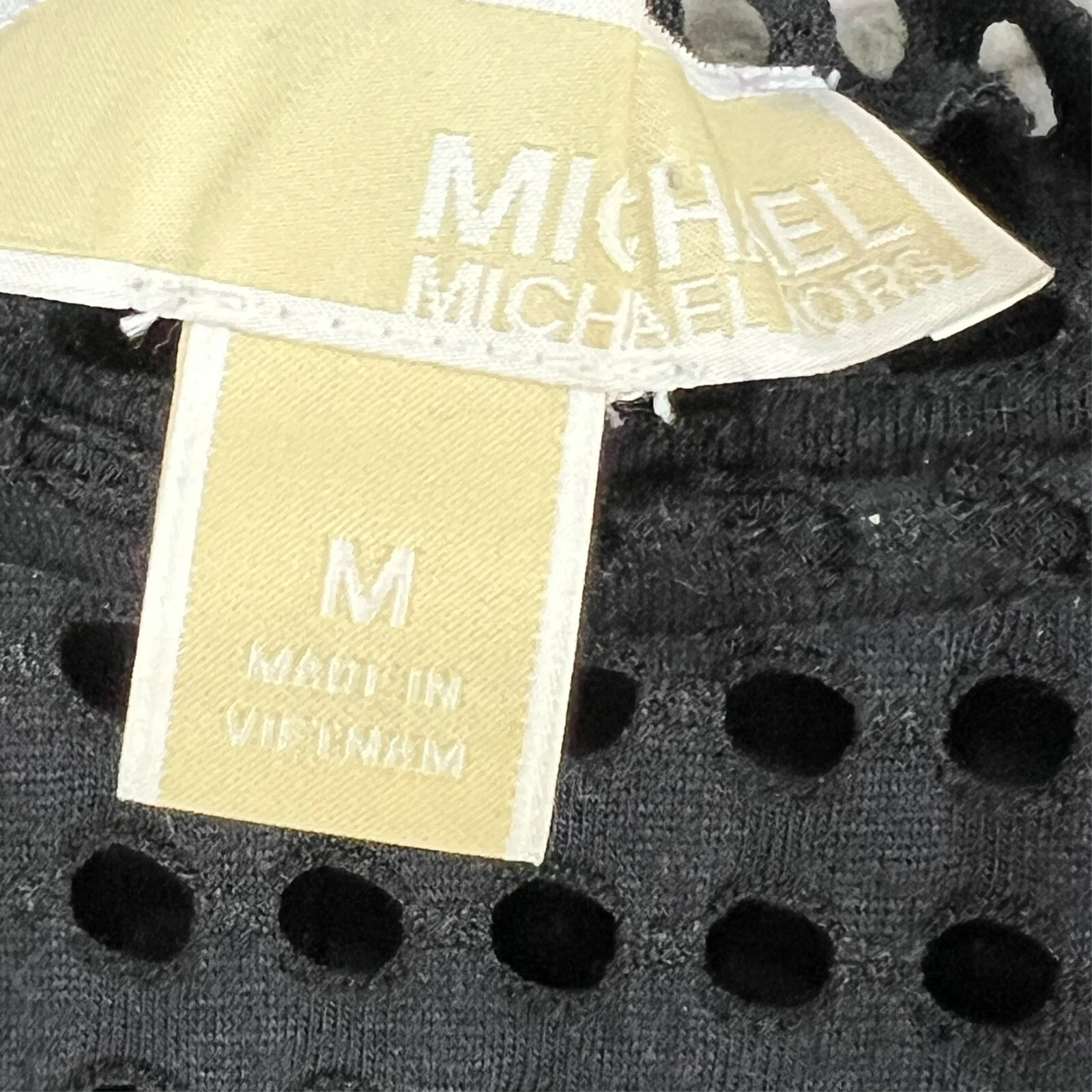 Michael Kors Abito Ritaglio Occhielli Donna M Nero Copricostume da Bagno