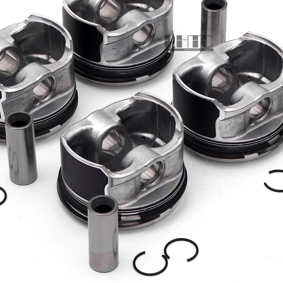 Juego de 4 pistones y anillos de motor 81 mm STD para VW Jetta Beetle Golf GTI Audi A4 1.8T Foto 4 de 4