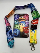 Disney Pixar Inside Out 2 lanyard and ticket holder with all 9 Emotions