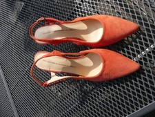 Damen Schuhe Sling Pumps orange Gr. 39 Andrea Manueli 190 € High Heels