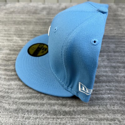 Chicago Cubs Hat Cap Mens Fitted 7 1/4 New Era Sky Powder Blue | eBay
