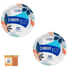 **Fast shipping** ( 2 Pack ) Dixie 7-Inch Paper Plates, 50 Count