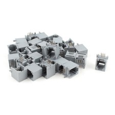 30pcs RJ11 Modular Jack 6P6C 6 Pins PCB Mount Telephone Connector