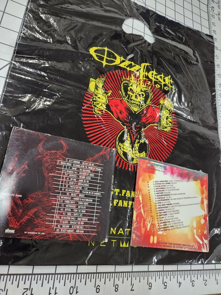 Cd Ozzy Ozzfest 2002 2003 Summer Sampler 2007 merchandise bag osbourne rare ltd - Image 4 of 4
