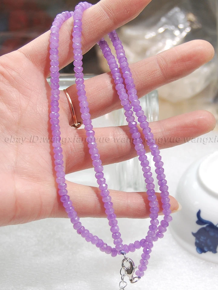 18 «24» 36 «48» натуральный 2 x 4 мм александрит граненый круглый драгоценные камни бисер ожерелье AAA - Изображение 3 из 4