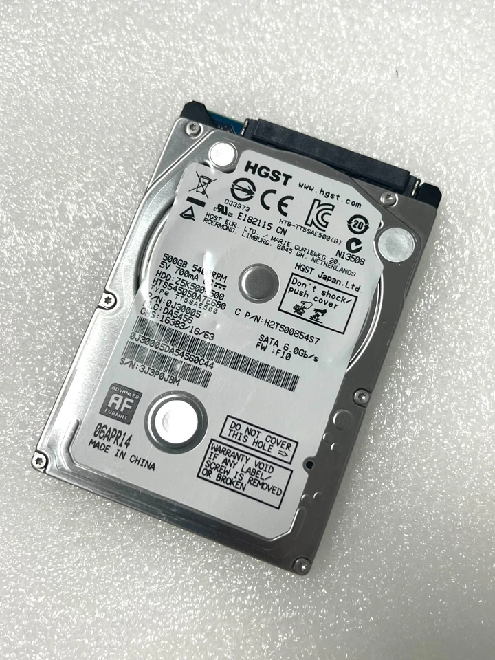 HGST 500GB SATA Z5K500-500 Laptop 2.5" 7mm Laptop Hard Drive HTS545050A7E680 - Image 3 of 4
