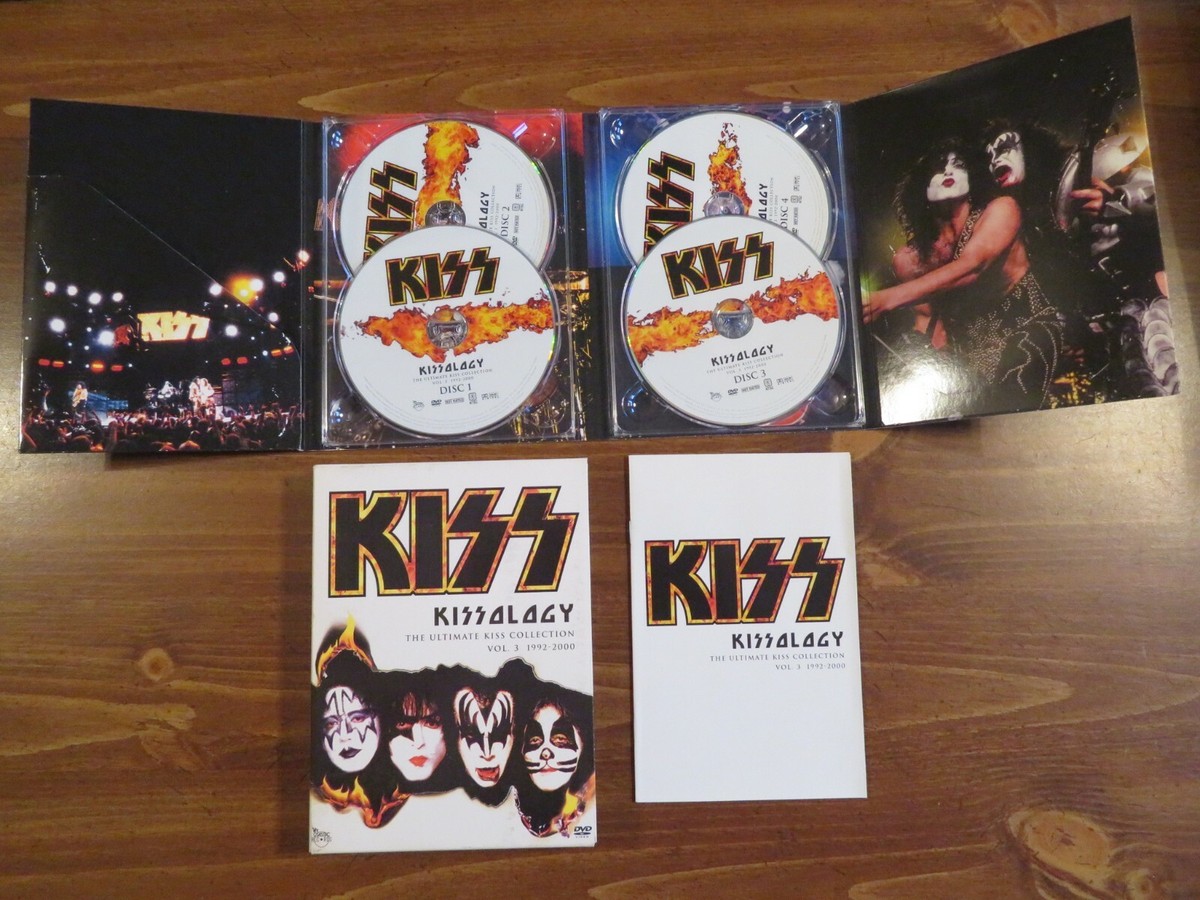 5 MUSIC DVD LOT;All 3 volumes of KISS KISSOLOGY. +4 dvd's