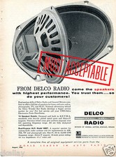1956 Print Ad of GM General Motors Delco Auto Radio Speakers 