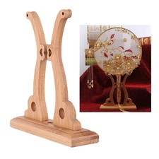 Bamboo Fans Palace Bracket Holder Display Stand for Retro Chinese Style Decor
