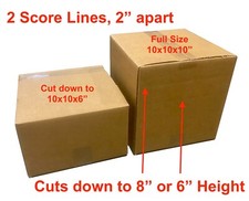 25-Pack 10x10x10" Shipping Boxes Packing Moving Storage Cartons Cardboard Box