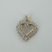 10k Diamond Heart Pendant