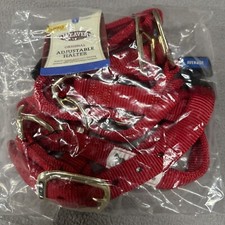 WEAVER Leather Original 1" Horse Adjustable Chin Throat Snap Nylon Red Halter