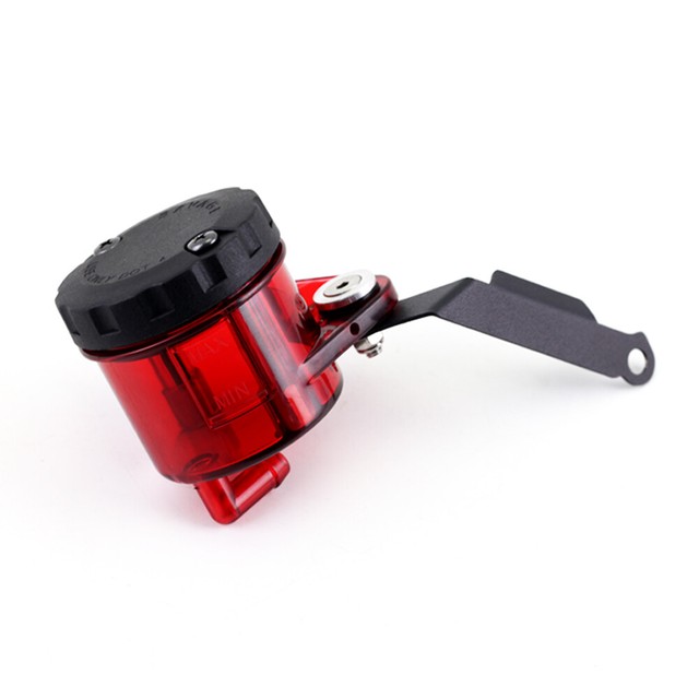 Custom Brake Clutch Tank Motorcycle Fluid Reservoir Oil Cup + Bracket