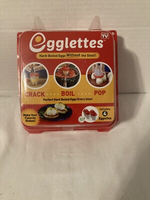4 PACK- Egglettes Egg Cooker- Make Hard Boiled Without The Shell- NEW UNOPENED