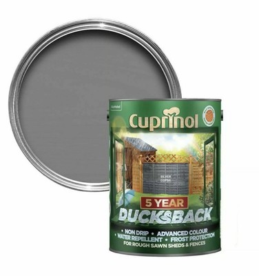 Cuprinol Ducksback Shed Fence Paint Treatment 5l Silver Copse Fast Dispatch Ebay