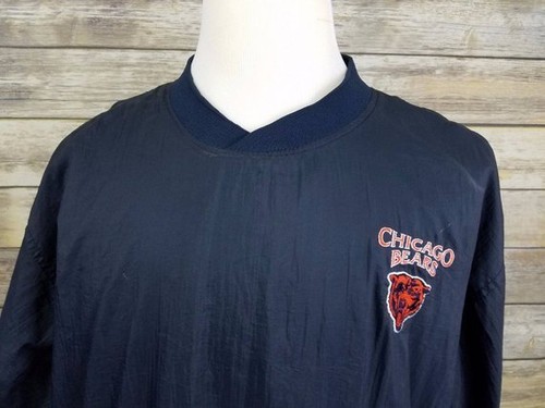 Chaqueta Pulóver Chicago Bears NFL Vintage Azul LOGOTIPO 7 DÍAS DE JUEGO Talla Grande - Imagen 6 de 9