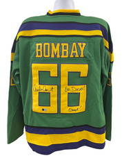 Emilio Estevez Signed The Mighty Ducks Bombay Jersey Autograph Inscription BAS