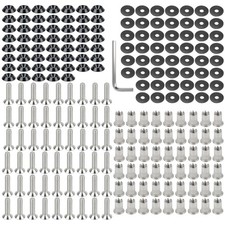 M6 Aluminum Fender Washers Engine Dress Up Bolts - 54 Sets with Rubber Gaskets