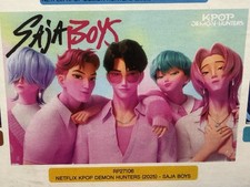 KPOP Demon Hunters Saja Boys Animation Poster 2025 Netflix Music Art