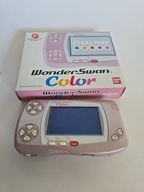 WonderSwan Color console pearl pink Bandai Cib
